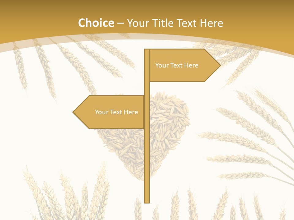 Pão E Trigo Desenho PowerPoint Template
