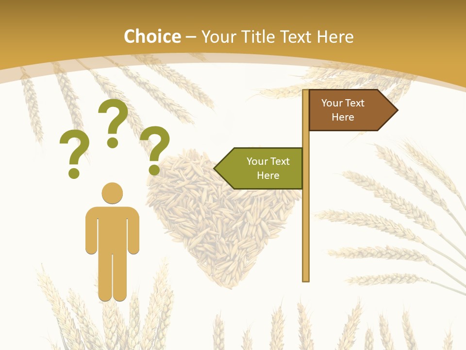 Pão E Trigo Desenho PowerPoint Template
