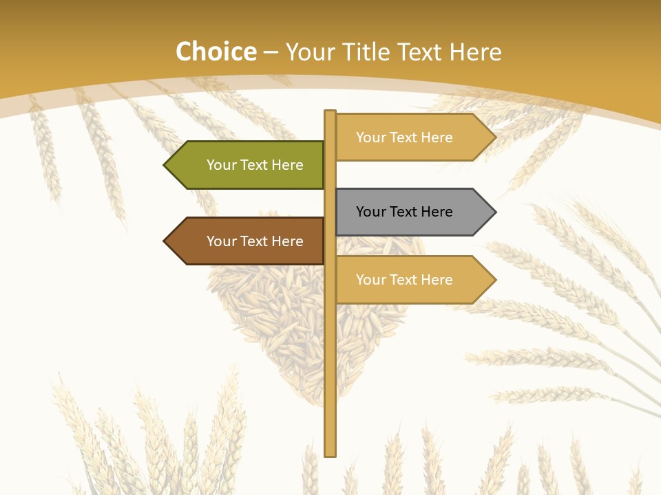 Pão E Trigo Desenho PowerPoint Template
