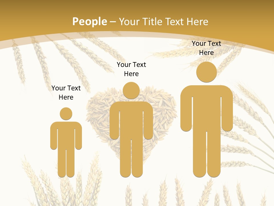 Pão E Trigo Desenho PowerPoint Template