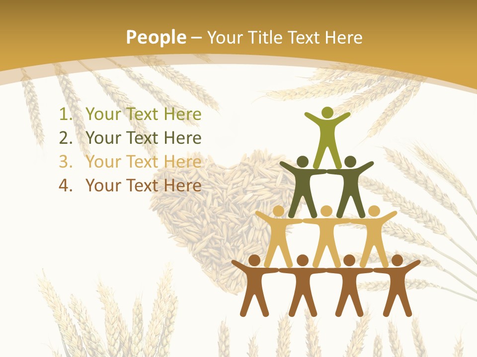 Pão E Trigo Desenho PowerPoint Template