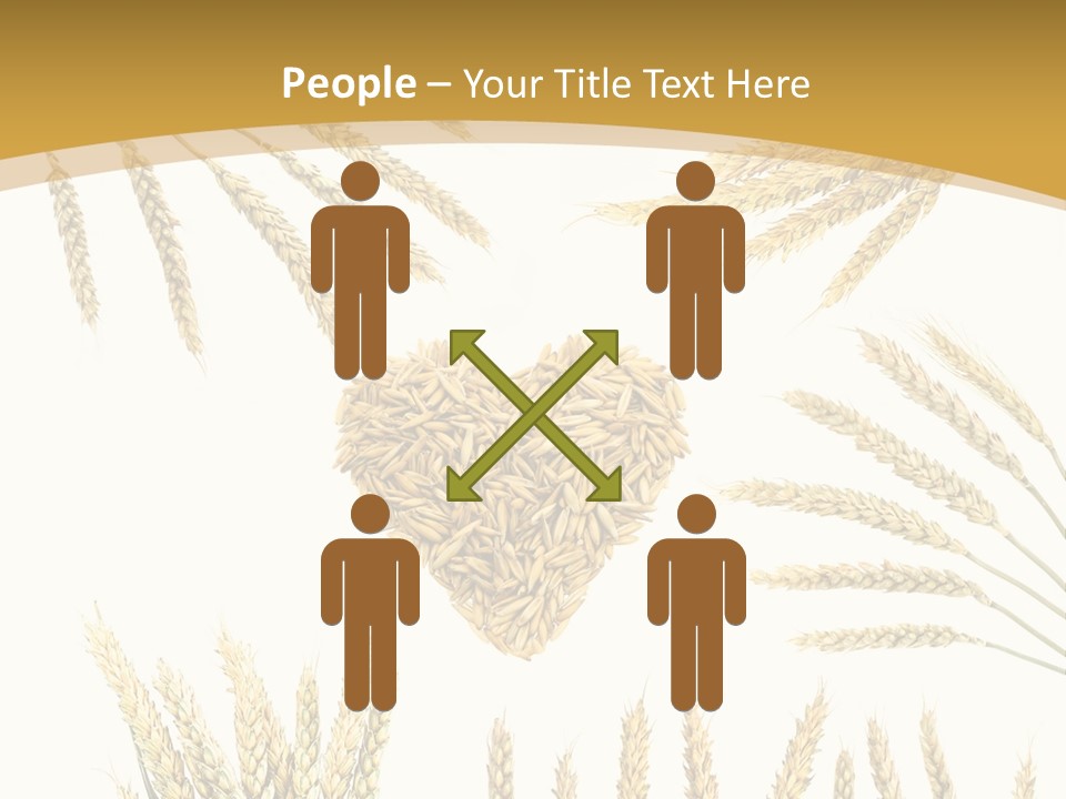 Pão E Trigo Desenho PowerPoint Template