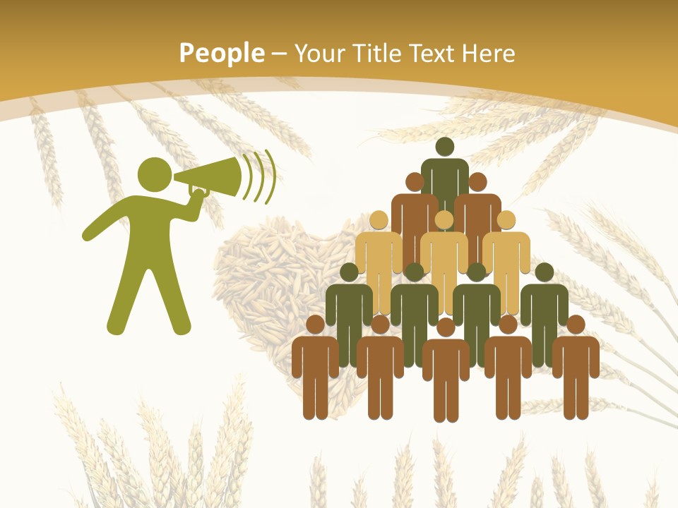 Pão E Trigo Desenho PowerPoint Template