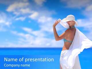 Summer Peaceful Coast PowerPoint Template