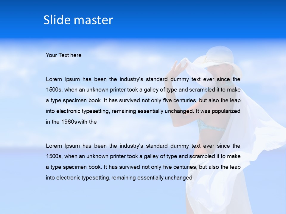 Summer Peaceful Coast PowerPoint Template