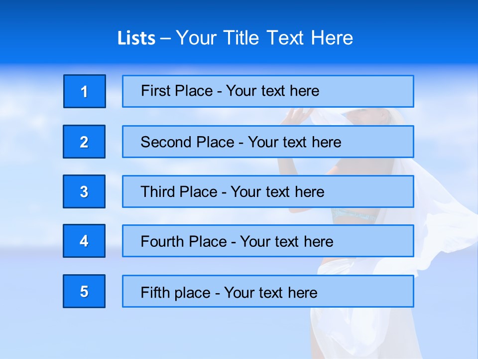 Summer Peaceful Coast PowerPoint Template