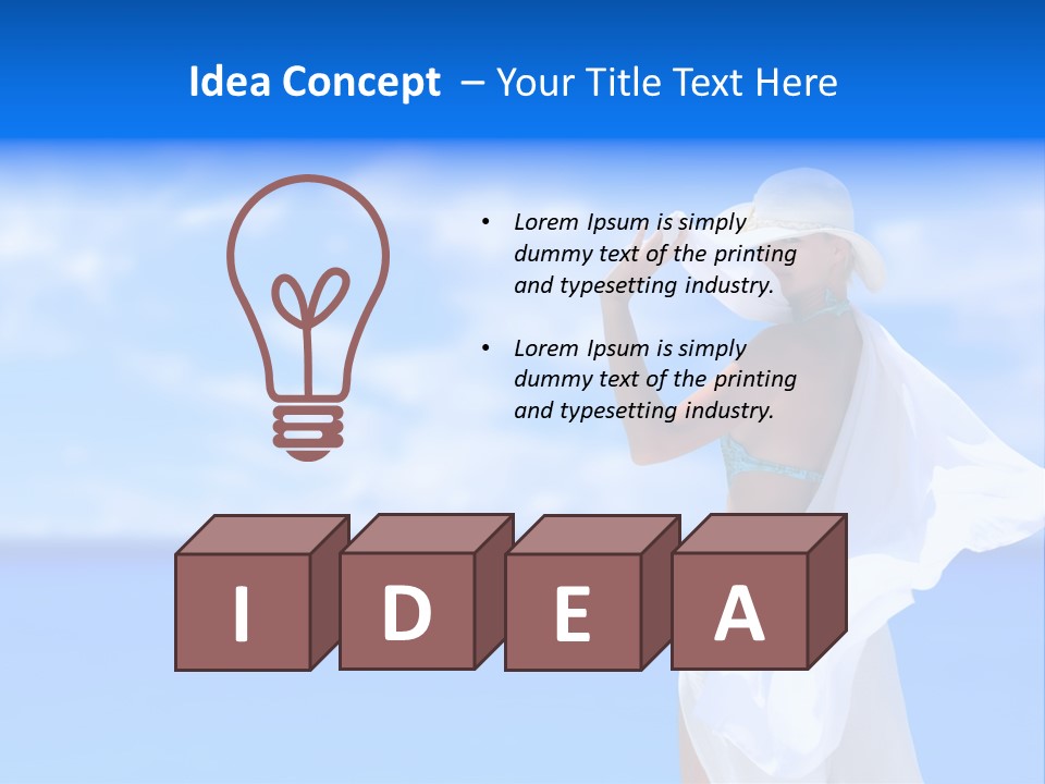 Summer Peaceful Coast PowerPoint Template