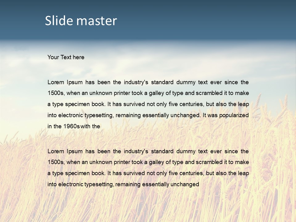 Clear Idyllic Rural PowerPoint Template