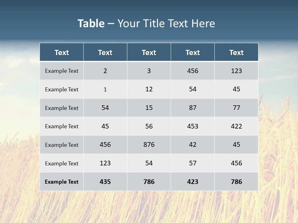 Clear Idyllic Rural PowerPoint Template