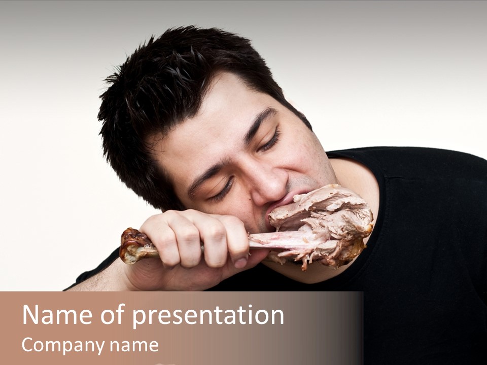 Caveman Food PowerPoint Template