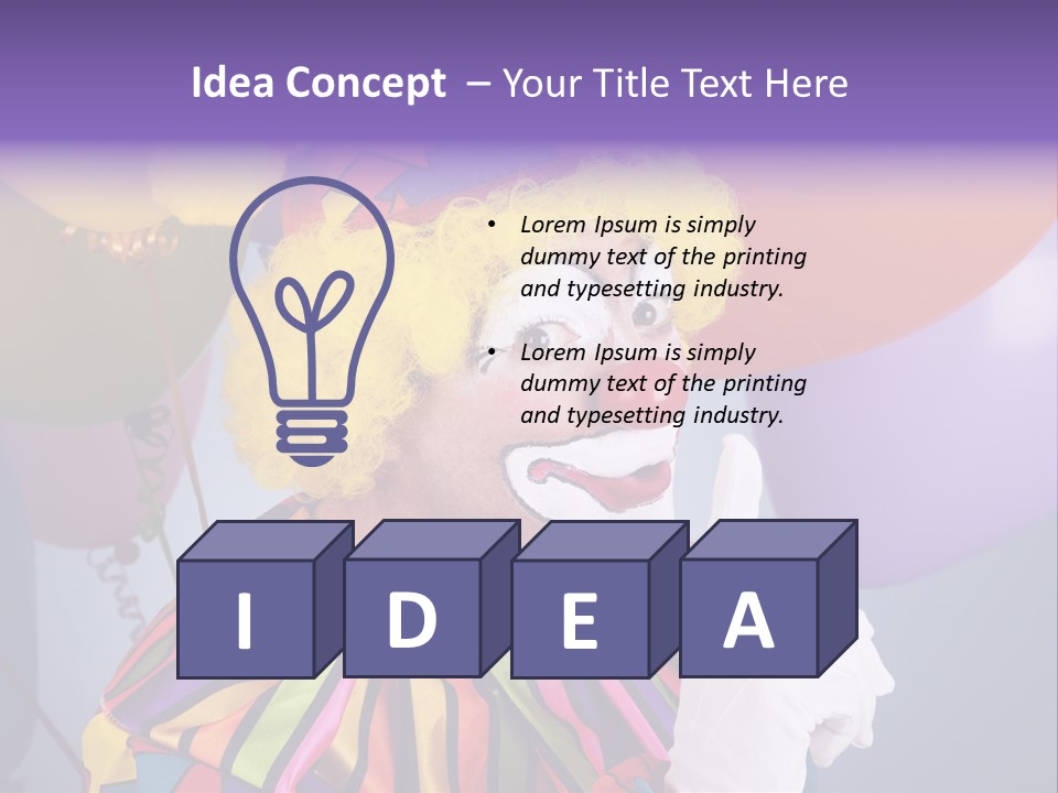 Colorful Clown PowerPoint Template