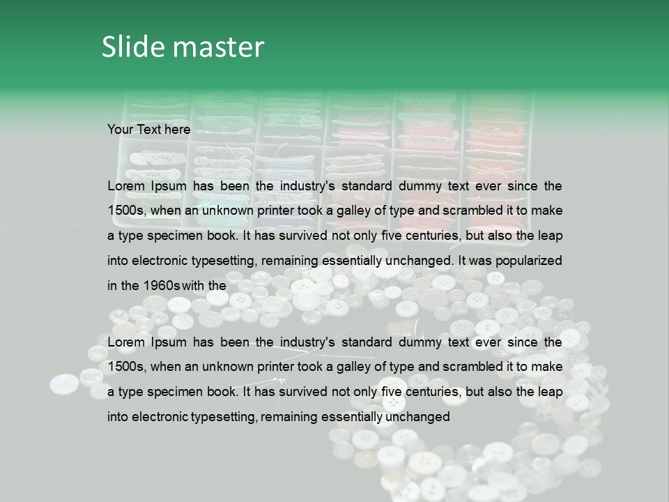 Spool Thimble Needlework PowerPoint Template