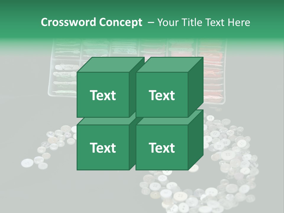 Spool Thimble Needlework PowerPoint Template