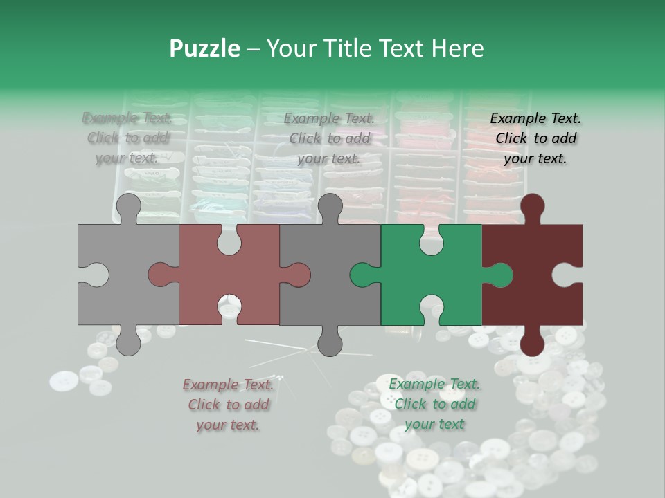 Spool Thimble Needlework PowerPoint Template