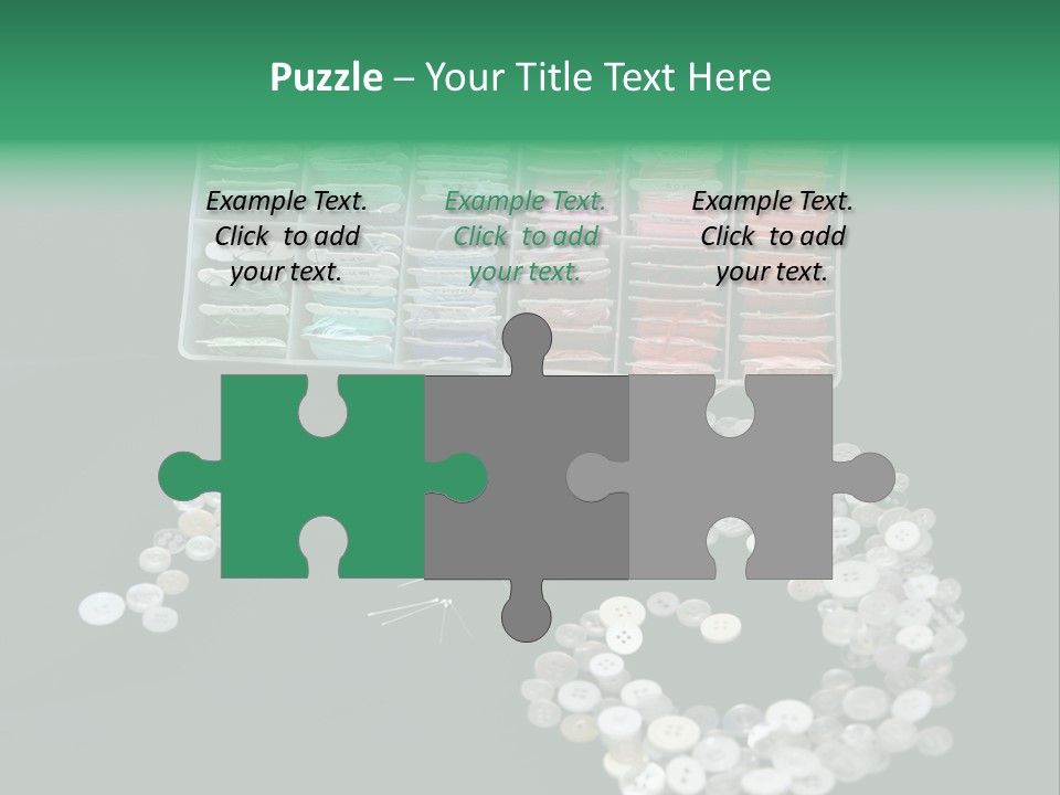 Spool Thimble Needlework PowerPoint Template