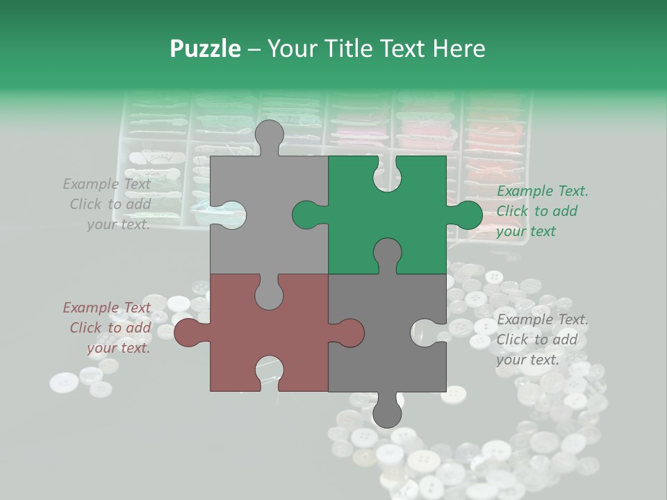 Spool Thimble Needlework PowerPoint Template