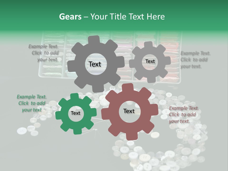 Spool Thimble Needlework PowerPoint Template