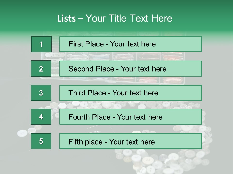 Spool Thimble Needlework PowerPoint Template