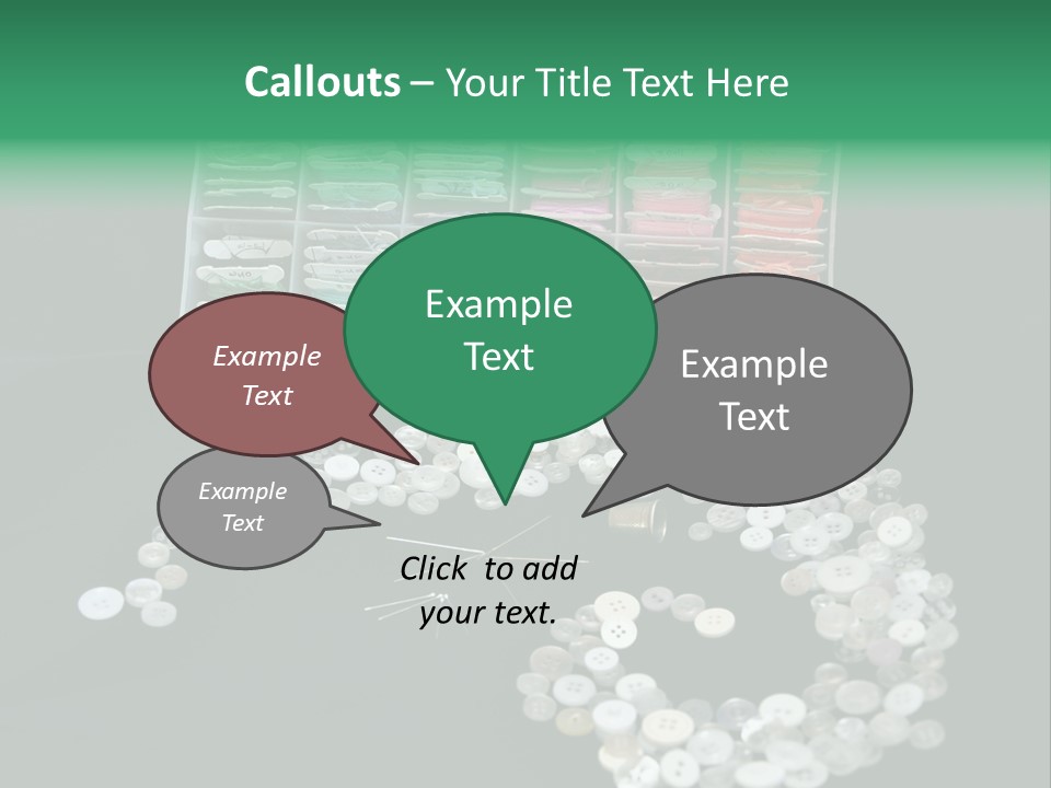 Spool Thimble Needlework PowerPoint Template