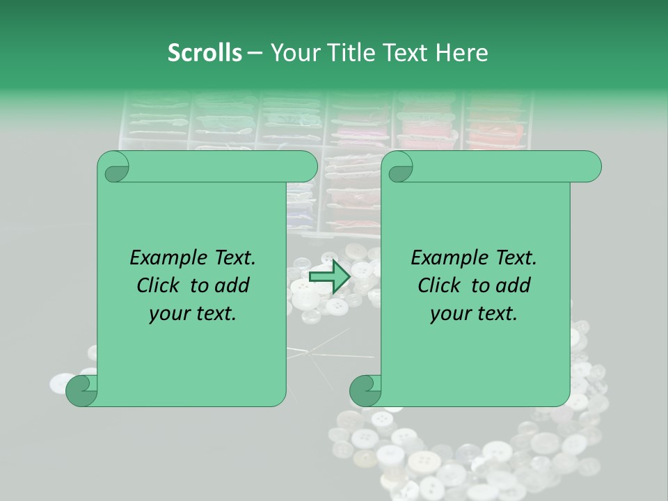 Spool Thimble Needlework PowerPoint Template