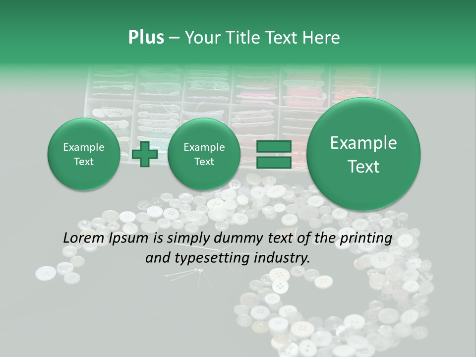 Spool Thimble Needlework PowerPoint Template