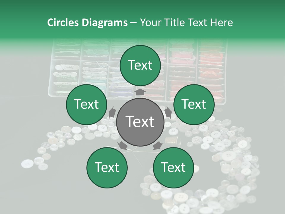 Spool Thimble Needlework PowerPoint Template