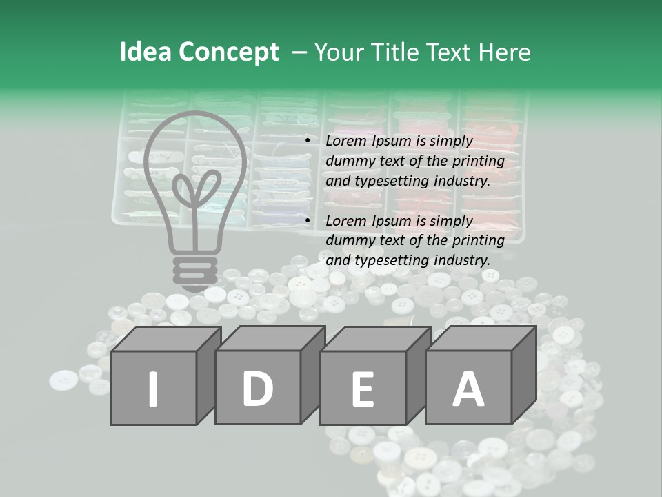 Spool Thimble Needlework PowerPoint Template