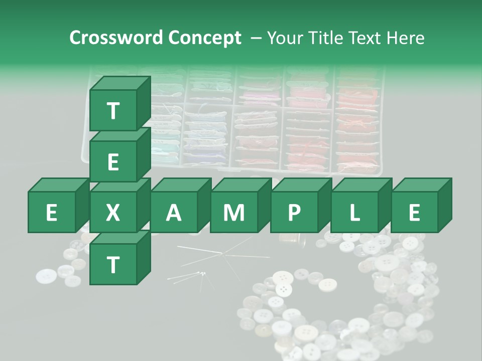 Spool Thimble Needlework PowerPoint Template