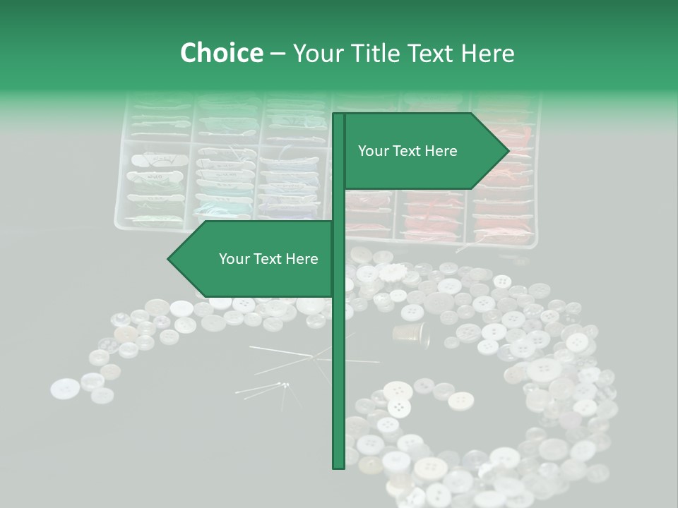 Spool Thimble Needlework PowerPoint Template