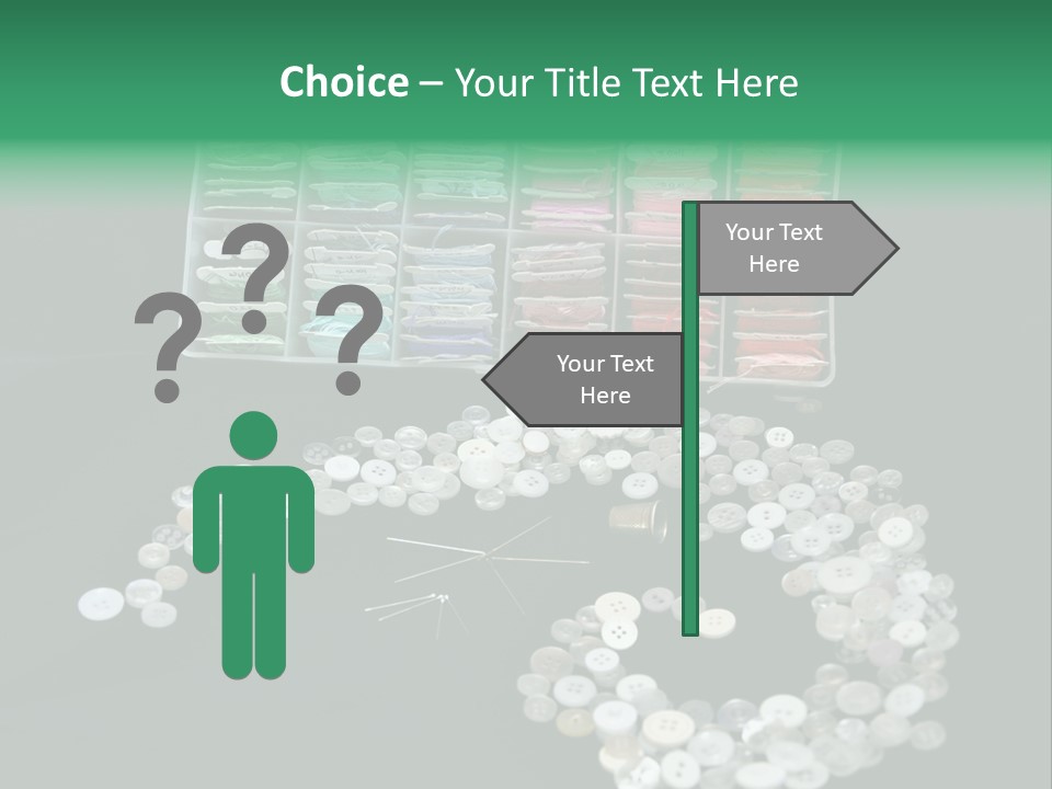 Spool Thimble Needlework PowerPoint Template