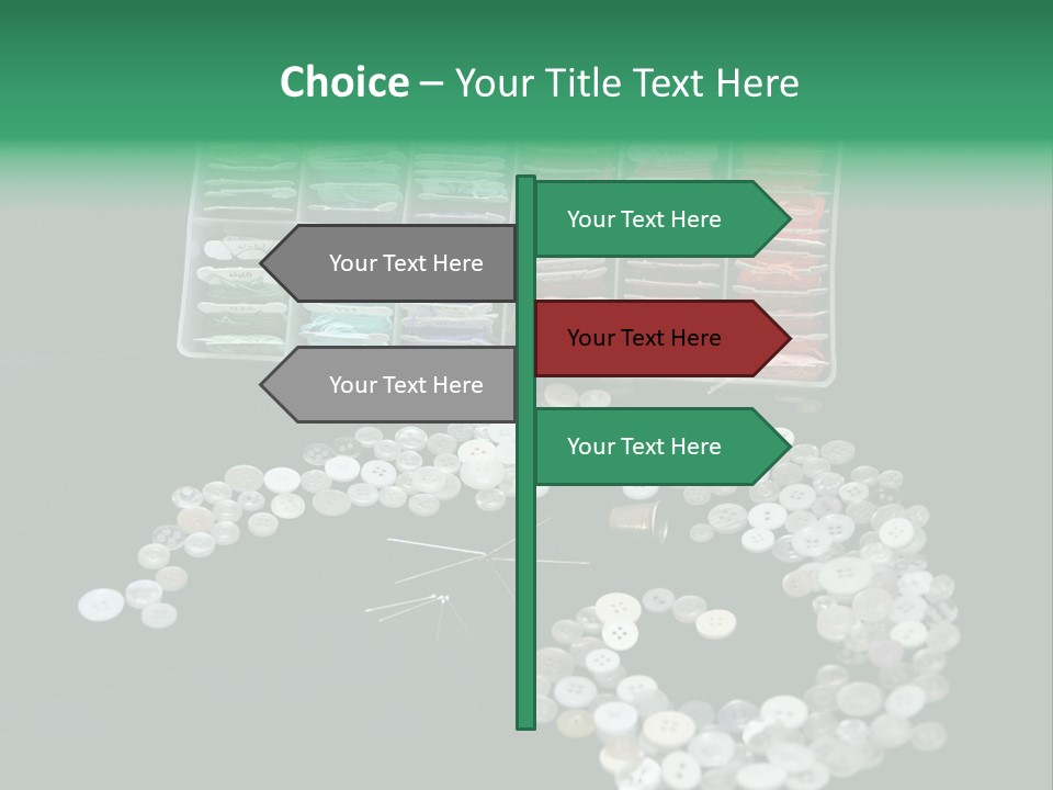 Spool Thimble Needlework PowerPoint Template