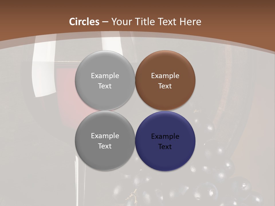 Wood Grapes Glass PowerPoint Template