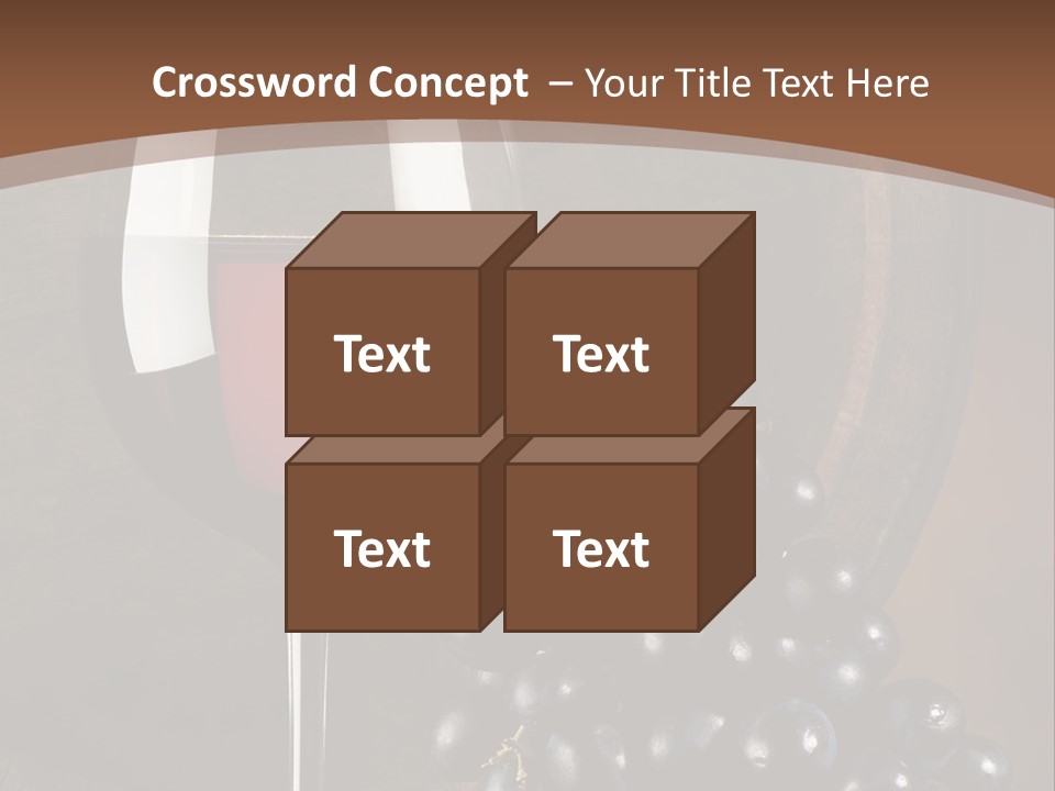 Wood Grapes Glass PowerPoint Template
