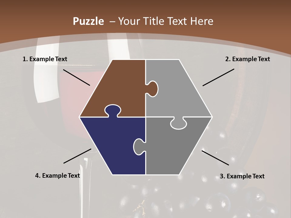 Wood Grapes Glass PowerPoint Template