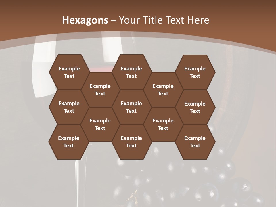 Wood Grapes Glass PowerPoint Template