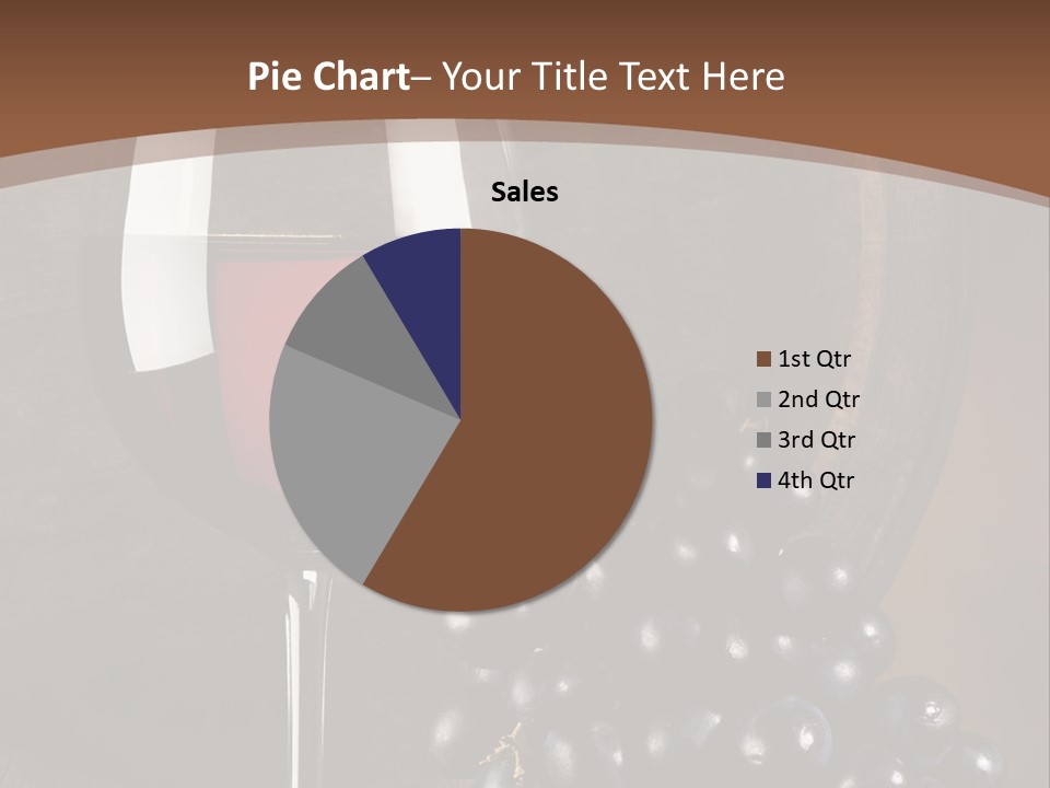 Wood Grapes Glass PowerPoint Template