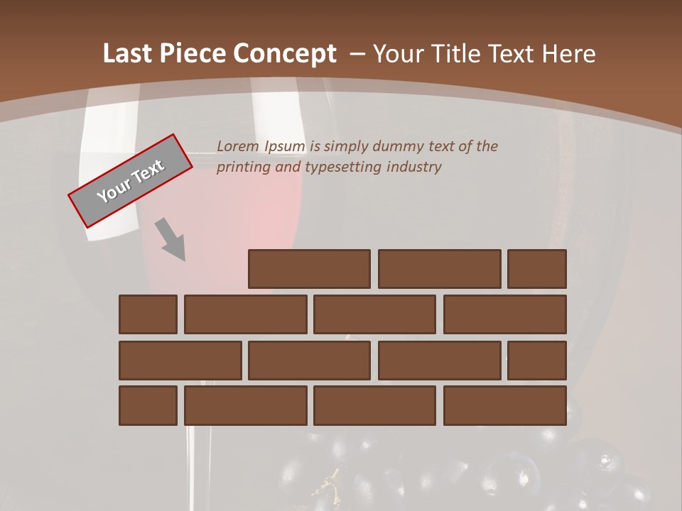 Wood Grapes Glass PowerPoint Template