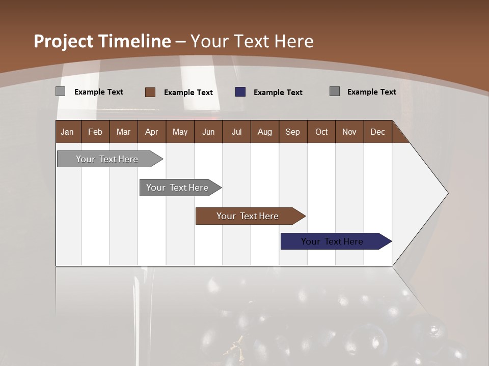 Wood Grapes Glass PowerPoint Template