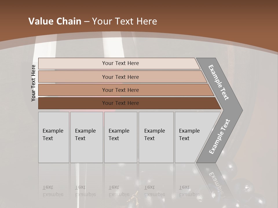 Wood Grapes Glass PowerPoint Template