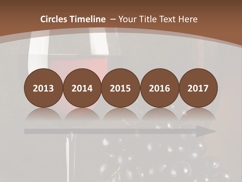 Wood Grapes Glass PowerPoint Template