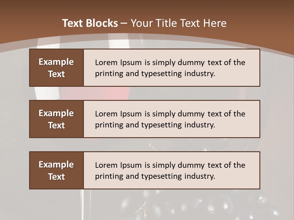 Wood Grapes Glass PowerPoint Template