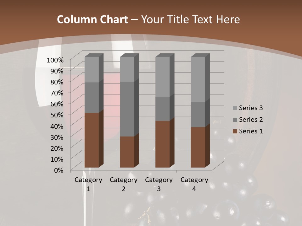 Wood Grapes Glass PowerPoint Template