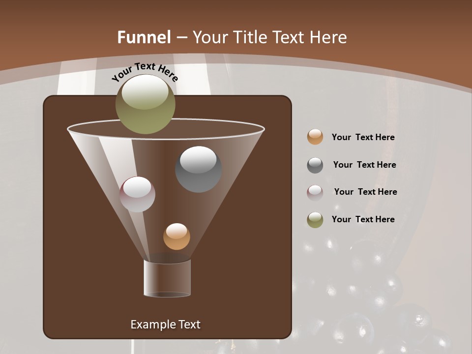 Wood Grapes Glass PowerPoint Template