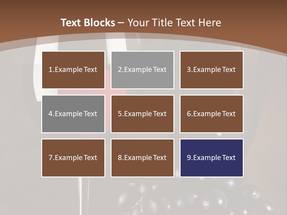 Wood Grapes Glass PowerPoint Template