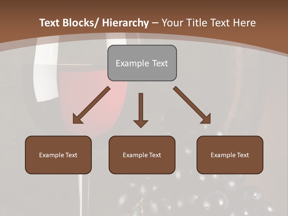 Wood Grapes Glass PowerPoint Template