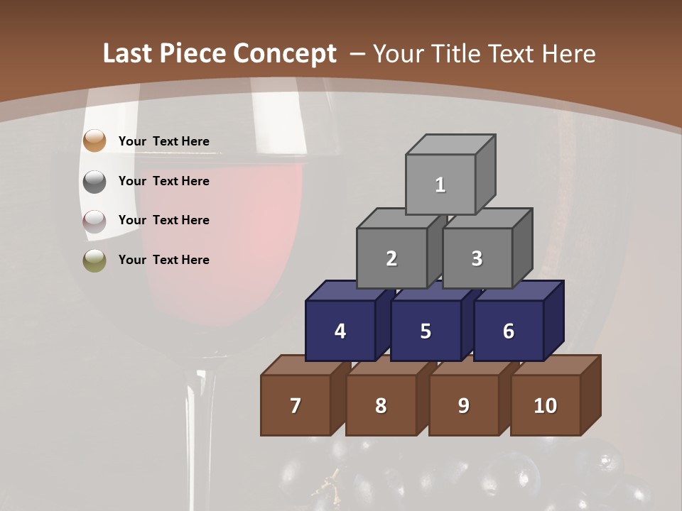 Wood Grapes Glass PowerPoint Template