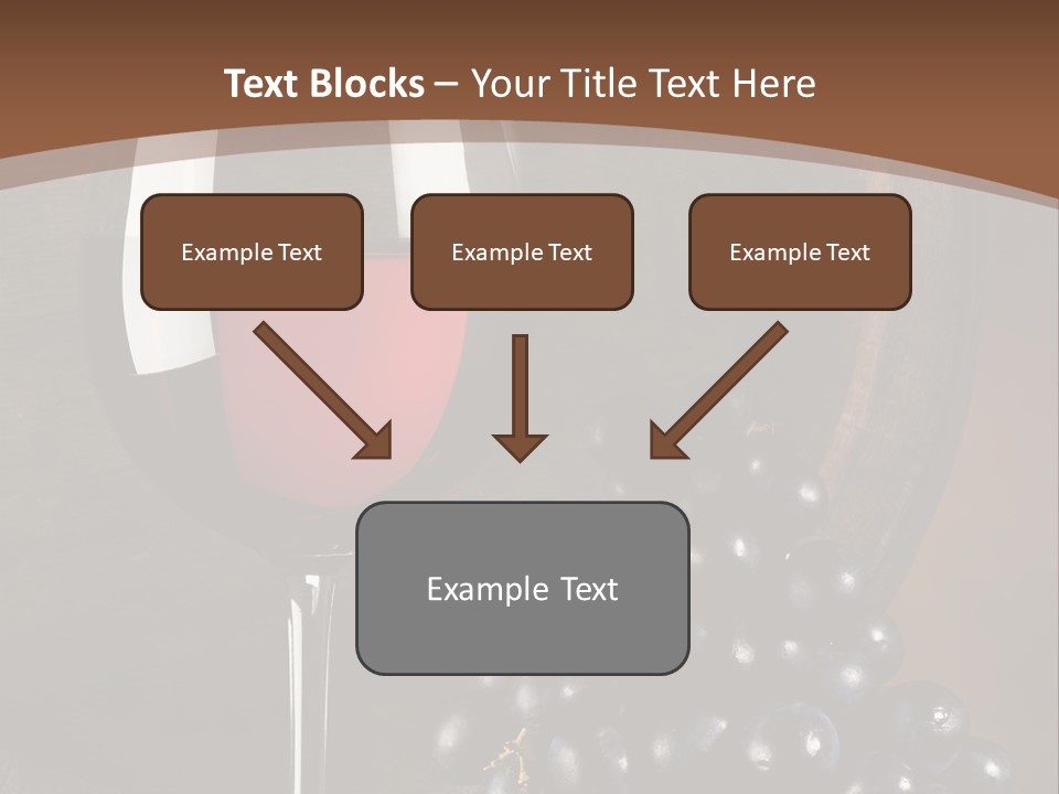 Wood Grapes Glass PowerPoint Template