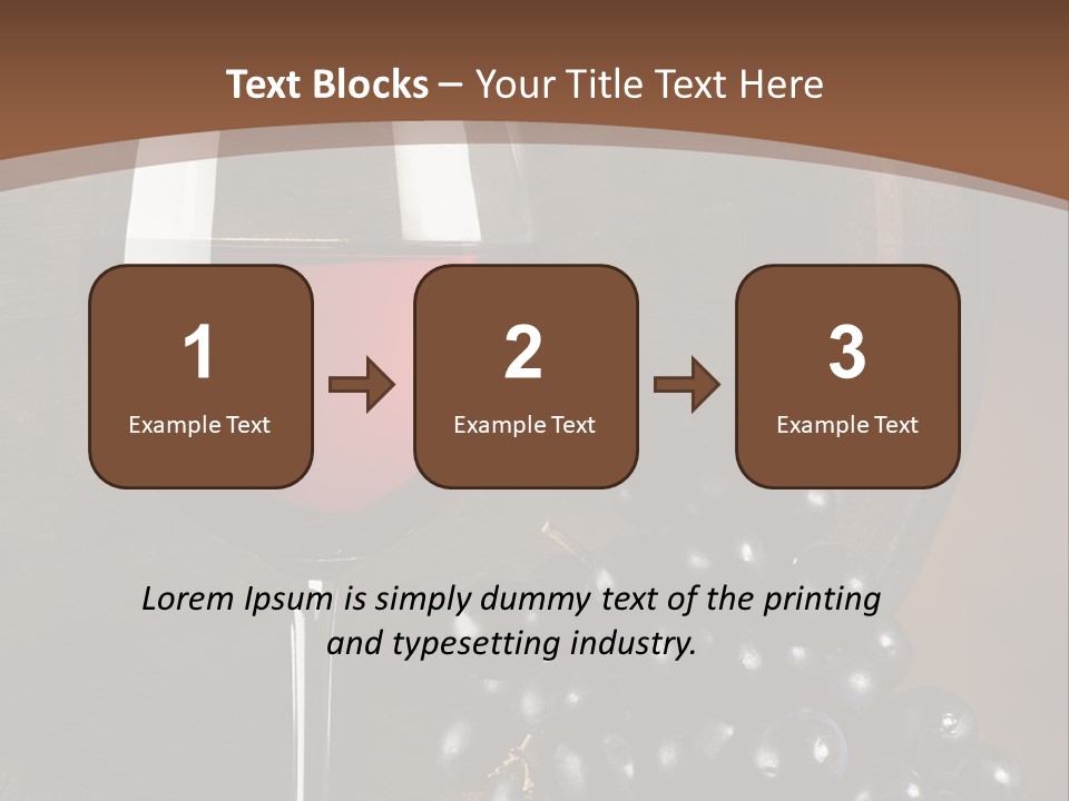 Wood Grapes Glass PowerPoint Template