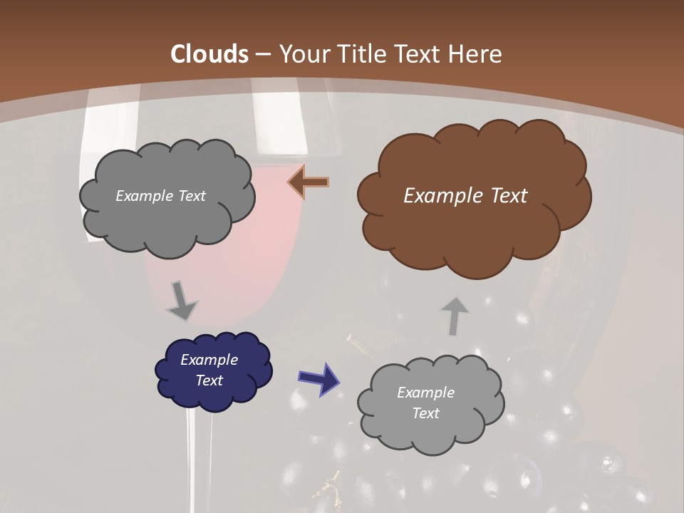 Wood Grapes Glass PowerPoint Template