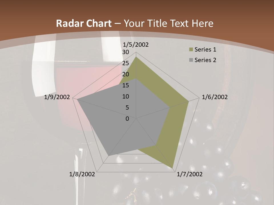 Wood Grapes Glass PowerPoint Template